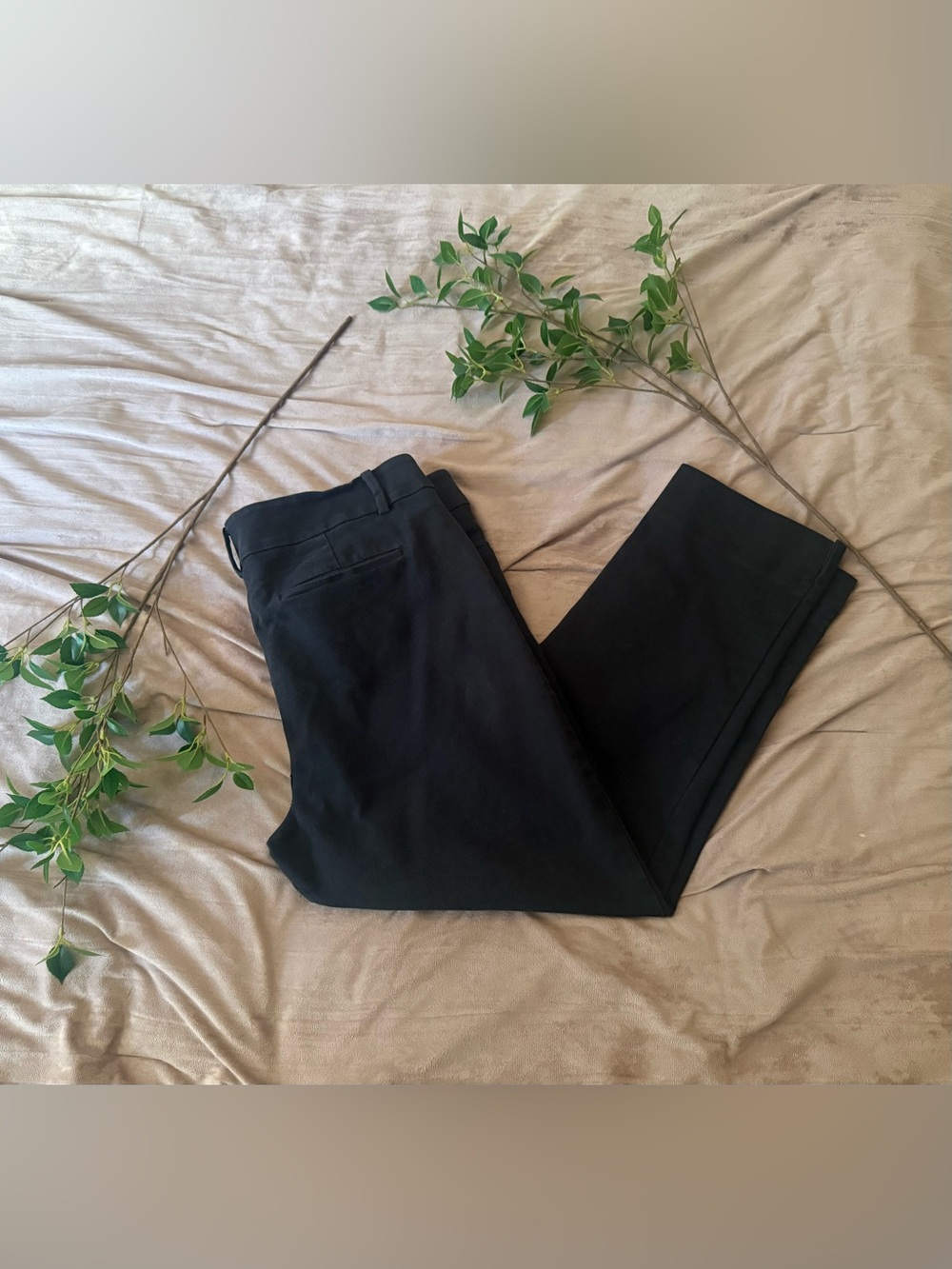 LOFT Marissa Black Straight-Leg Dress Pants Size 14
